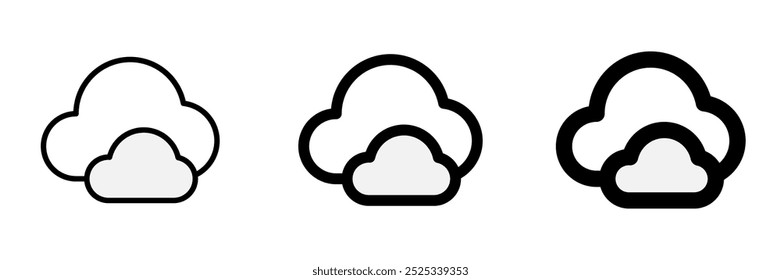 Editable clouds vector icon. Part of a big icon set family. Perfect for web and app interfaces, presentations, infographics, etc