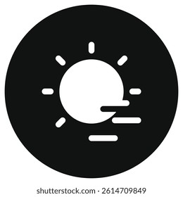 Editable cloudy windy sun vector icon. Part of a big icon set family. Perfect for web and app interfaces, presentations, infographics, etc
