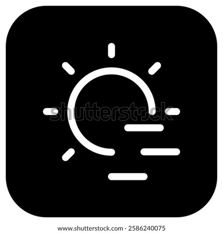 Editable cloudy windy sun vector icon. Part of a big icon set family. Perfect for web and app interfaces, presentations, infographics, etc