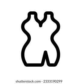 Editable cocktail dress vector icon. Clothing, fashion, apparel. Part of a big icon set family. Perfect for web and app interfaces, presentations, infographics, etc