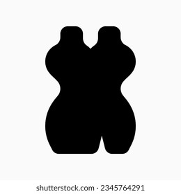 Icono de vector de vestimenta de cóctel editable. Ropa, moda, vestimenta. Parte de una familia de iconos grandes. Perfecto para interfaces web y de aplicaciones, presentaciones, infografías, etc