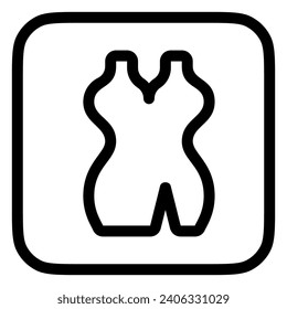 Editable cocktail dress vector icon. Clothing, fashion, apparel. Part of a big icon set family. Perfect for web and app interfaces, presentations, infographics, etc