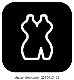 Editable cocktail dress vector icon. Clothing, fashion, apparel. Part of a big icon set family. Perfect for web and app interfaces, presentations, infographics, etc