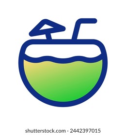 Editable coconut drink vector icon. Part of a big icon set family. Perfect for web and app interfaces, presentations, infographics, etc