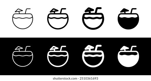 Editable coconut drink vector icon. Part of a big icon set family. Perfect for web and app interfaces, presentations, infographics, etc