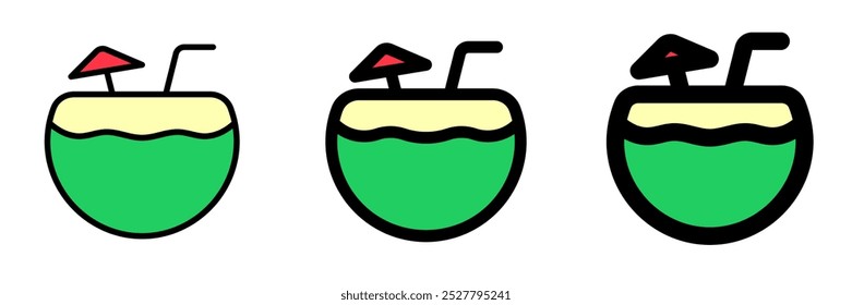 Editable coconut drink vector icon. Part of a big icon set family. Perfect for web and app interfaces, presentations, infographics, etc