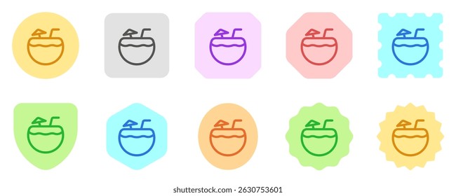 Editable coconut drink vector icon. Part of a big icon set family. Perfect for web and app interfaces, presentations, infographics, etc
