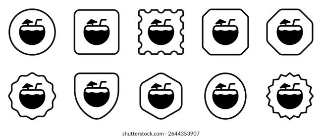 Editable coconut drink vector icon. Part of a big icon set family. Perfect for web and app interfaces, presentations, infographics, etc