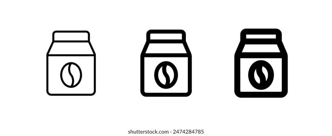Editable coffee bean, ground, bag vector icon. Cafe, coffee shop, restaurant, drink, beverages. Part of a big icon set family. Perfect for web and app interfaces, presentations, infographics, etc