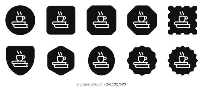 Editable coffee break, cup, books vector icon. Remote work, job, profession, freelance. Part of a big icon set family. Perfect for web and app interfaces, presentations, infographics, etc