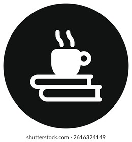 Editable coffee break, cup, books vector icon. Remote work, job, profession, freelance. Part of a big icon set family. Perfect for web and app interfaces, presentations, infographics, etc