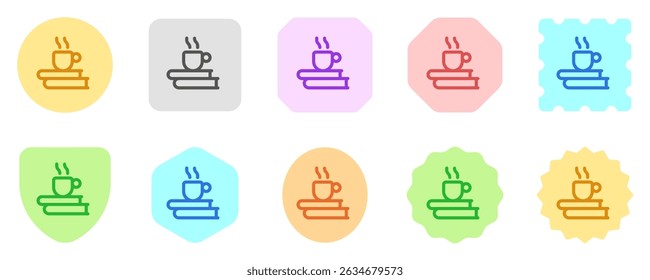 Pausa de café editable, taza, icono de Vector de libros. Trabajo remoto, trabajo, profesión, freelance. Parte de una gran familia de iconos. Perfecto para interfaces de Web y App, presentaciones, infografías, etc