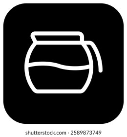 Editable coffee decanter vector icon. Cafe, coffee shop, restaurant, drink, beverages. Part of a big icon set family. Perfect for web and app interfaces, presentations, infographics, etc