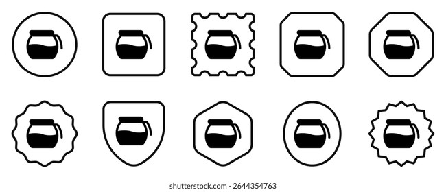 Ícone vetorial editável do decantador de café. Café, cafeteria, restaurante, bebida, bebidas. Parte de uma grande família de conjuntos de ícones. Perfeito para interfaces web e app, apresentações, infográficos, etc