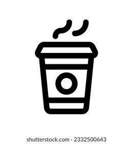 Editable coffee paper cup vector icon. Cafe, coffee shop, restaurant, drink, beverages. Part of a big icon set family. Perfect for web and app interfaces, presentations, infographics, etc