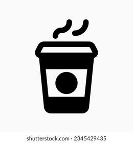 Editable coffee paper cup vector icon. Cafe, coffee shop, restaurant, drink, beverages. Part of a big icon set family. Perfect for web and app interfaces, presentations, infographics, etc