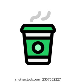 Editable coffee paper cup vector icon. Cafe, coffee shop, restaurant, drink, beverages. Part of a big icon set family. Perfect for web and app interfaces, presentations, infographics, etc