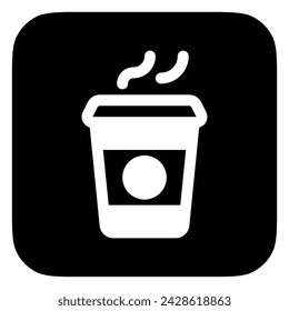 Editable coffee paper cup vector icon. Cafe, coffee shop, restaurant, drink, beverages. Part of a big icon set family. Perfect for web and app interfaces, presentations, infographics, etc