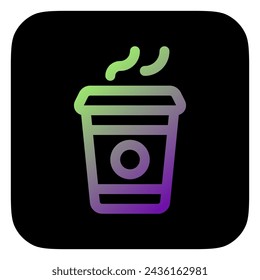 Editable coffee paper cup vector icon. Cafe, coffee shop, restaurant, drink, beverages. Part of a big icon set family. Perfect for web and app interfaces, presentations, infographics, etc