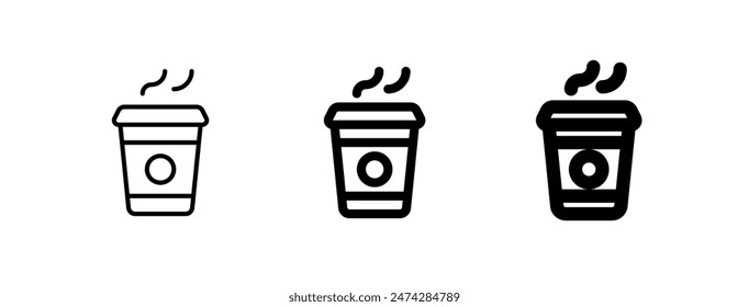 Icono de Vector de taza de papel de café editable. Café, cafetería, restaurante, bebida, bebidas. Parte de una gran familia de iconos. Perfecto para interfaces de Web y App, presentaciones, infografías, etc