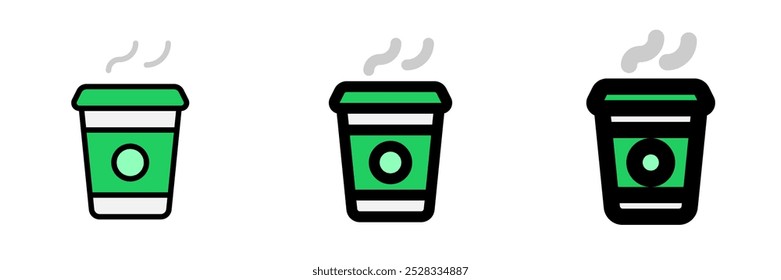 Icono de Vector de taza de papel de café editable. Cafetería, cafetería, restaurante, bebida, bebidas. Parte de una gran familia de iconos. Perfecto para interfaces de Web y App, presentaciones, infografías, etc