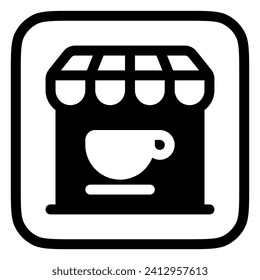 Bearbeitbarer Kaffeehaus, Vektorsymbol. Café, Café, Café, Restaurant, Getränke und Getränke. Teil einer großen Icon-Set-Familie. Perfekt für Web- und App-Schnittstellen, Präsentationen, Infografiken usw.