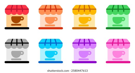 Editable coffee shop building vector icon. Cafe, coffee shop, restaurant, drink, beverages. Part of a big icon set family. Perfect for web and app interfaces, presentations, infographics, etc