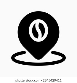 Editable coffee shop location vector icon. Cafe, coffee shop, restaurant, drink, beverages. Part of a big icon set family. Perfect for web and app interfaces, presentations, infographics, etc