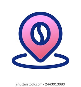 Editable coffee shop location vector icon. Cafe, coffee shop, restaurant, drink, beverages. Part of a big icon set family. Perfect for web and app interfaces, presentations, infographics, etc