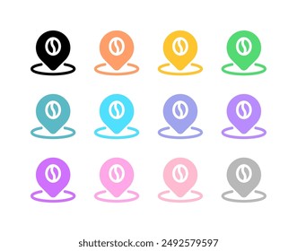 Editable coffee shop location vector icon. Cafe, coffee shop, restaurant, drink, beverages. Part of a big icon set family. Perfect for web and app interfaces, presentations, infographics, etc