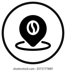 Editable coffee shop location vector icon. Cafe, coffee shop, restaurant, drink, beverages. Part of a big icon set family. Perfect for web and app interfaces, presentations, infographics, etc