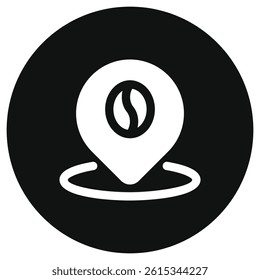 Editable coffee shop location vector icon. Cafe, coffee shop, restaurant, drink, beverages. Part of a big icon set family. Perfect for web and app interfaces, presentations, infographics, etc