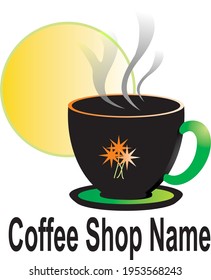 Editable coffee shop logo or cafe logo