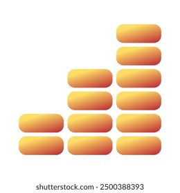 Editable coin stack, bar chart vector icon. Part of a big icon set family. Finance, business, investment, accounting. Perfect for web and app interfaces, presentations, infographics, etc