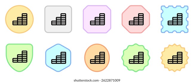 Editable coin stack, bar chart vector icon. Part of a big icon set family. Finance, business, investment, accounting. Perfect for web and app interfaces, presentations, infographics, etc