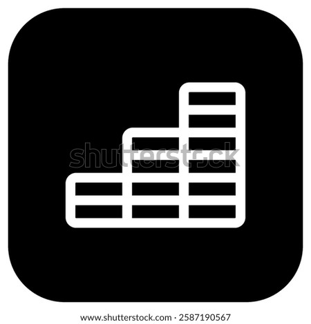 Editable coin stack, bar chart vector icon. Part of a big icon set family. Finance, business, investment, accounting. Perfect for web and app interfaces, presentations, infographics, etc