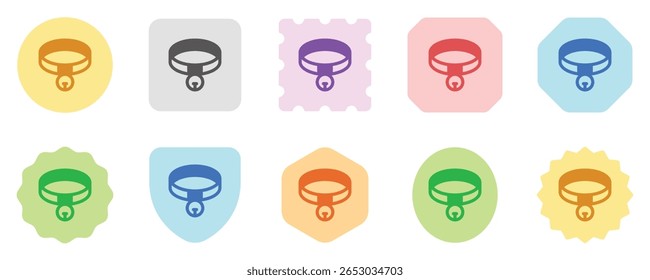 Editable collar vector icon. Veterinary, animal, pet care, pet shop. Part of a big icon set family. Perfect for business, web and app interfaces, presentations, infographics, etc