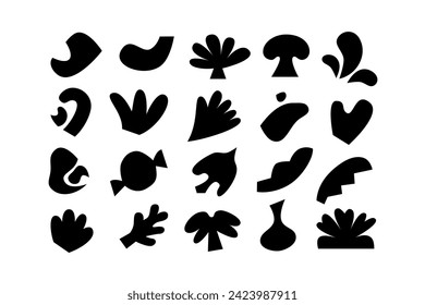 Editable collection of abstract vector shapes. DIY graphic kit to create your own aesthetic art and design. Use on printable product, presentation, infographics, content, publication, packaging, UI