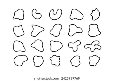 Editable collection of abstract vector shapes. DIY graphic kit to create your own aesthetic art and design. Use on printable product, presentation, infographics, content, publication, packaging, UI