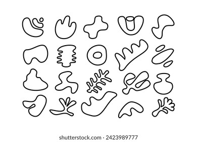 Editable collection of abstract vector shapes. DIY graphic kit to create your own aesthetic art and design. Use on printable product, presentation, infographics, content, publication, packaging, UI