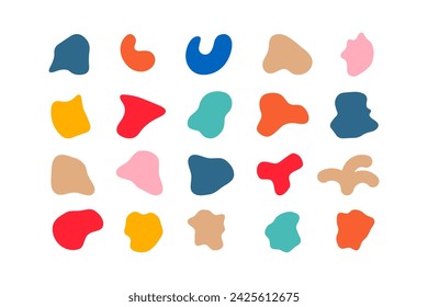 Editable collection of abstract vector shapes. DIY graphic kit to create your own aesthetic art and design. Use on printable product, presentation, infographics, content, publication, packaging, UI