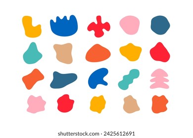 Editable collection of abstract vector shapes. DIY graphic kit to create your own aesthetic art and design. Use on printable product, presentation, infographics, content, publication, packaging, UI