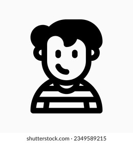 Editable college student avatar vector icon. User, profile, identity, persona. Part of a big icon set family. Perfect for web and app interfaces, presentations, infographics, etc