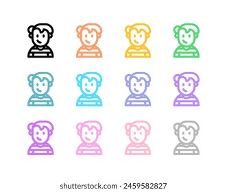 Editable college student avatar vector icon. User, profile, identity, persona. Part of a big icon set family. Perfect for web and app interfaces, presentations, infographics, etc