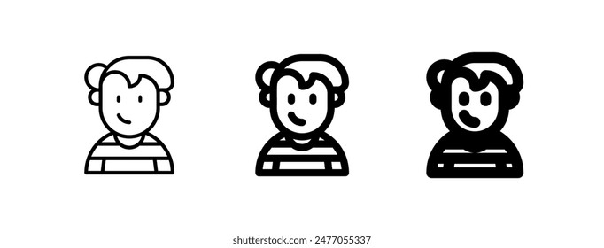 Editable college student avatar vector icon. User, profile, identity, persona. Part of a big icon set family. Perfect for web and app interfaces, presentations, infographics, etc