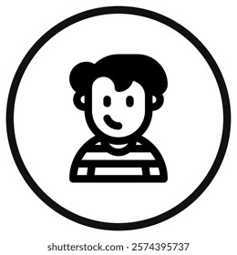 Editable college student avatar vector icon. User, profile, identity, persona. Part of a big icon set family. Perfect for web and app interfaces, presentations, infographics, etc