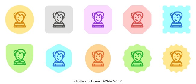 Editable college student avatar vector icon. User, profile, identity, persona. Part of a big icon set family. Perfect for web and app interfaces, presentations, infographics, etc