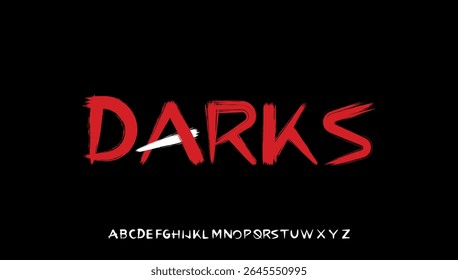 editable color paint brush font design