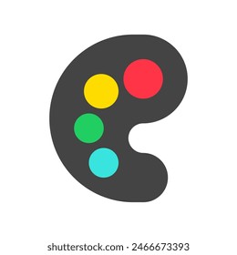 Editable color palette vector icon. Painting, art, design, hobby. Part of a big icon set family. Perfect for web and app interfaces, presentations, infographics, etc