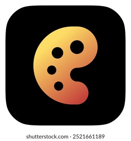 Ícone de vetor da paleta de cores editável. Pintura, arte, design, hobby. Parte de uma grande família de conjuntos de ícones. Perfeito para interfaces web e app, apresentações, infográficos, etc